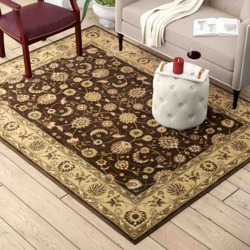 Charlton Home® Merton Oriental Brown/Gold Area Rug Wayfair